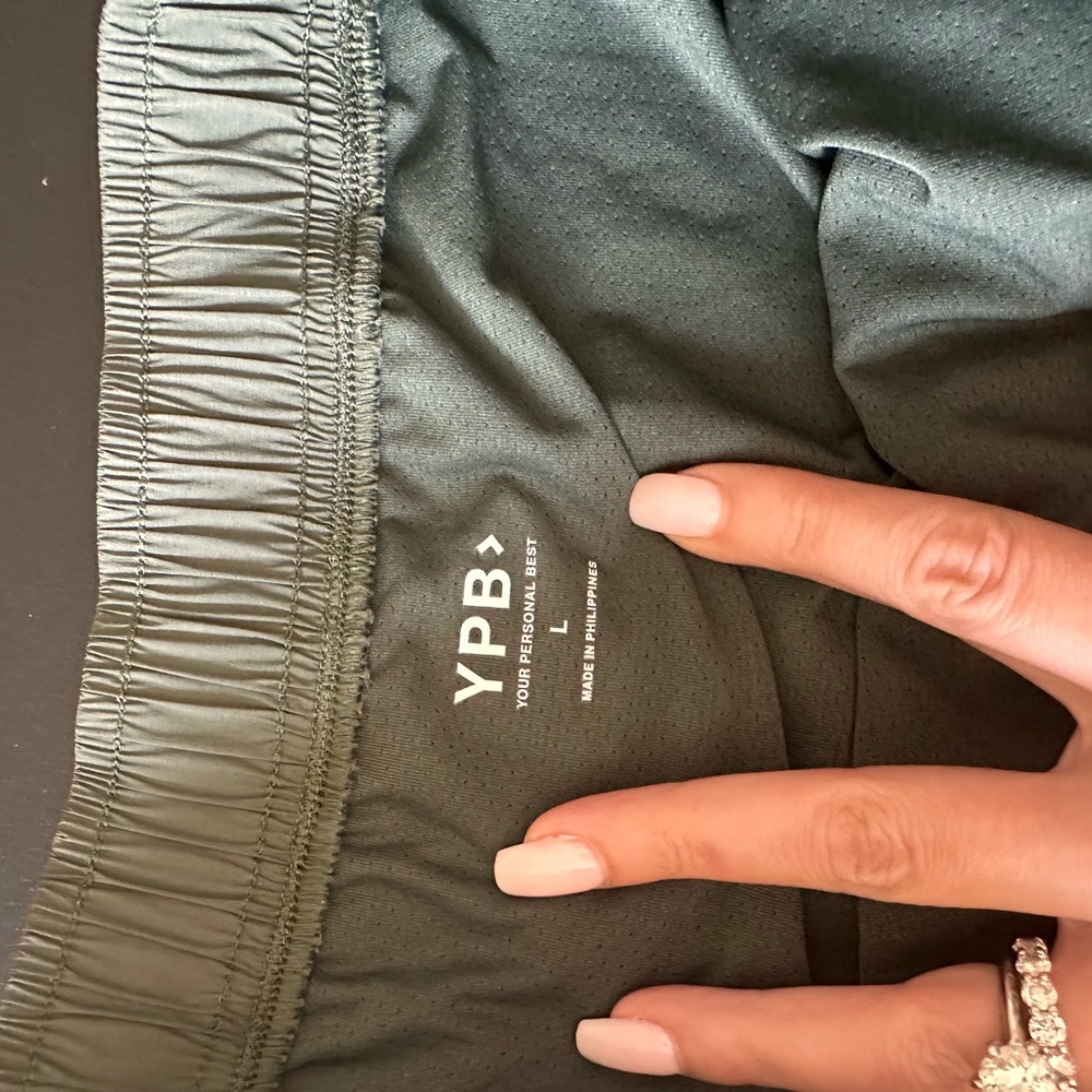 YFB Olive Green Lightweight Athletic Shorts Lined - Picture 6 of 8